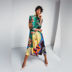 Colorful Geometric Maxi Dress